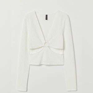 H&M cut out long sleeve top